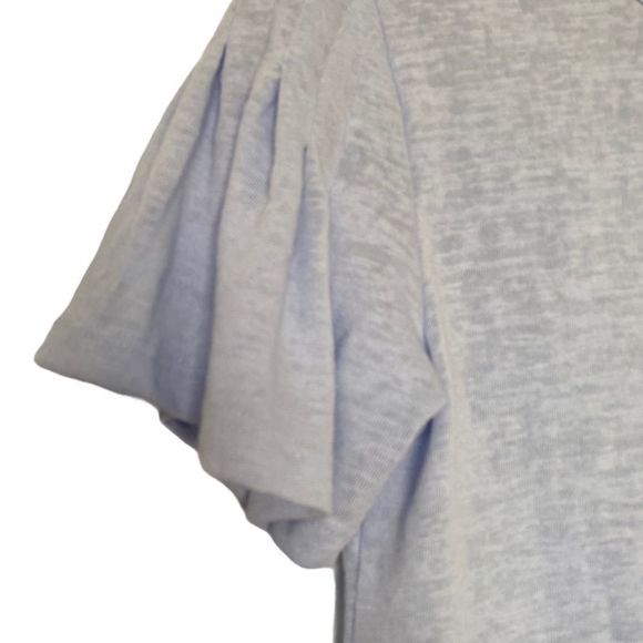 Alfred Sung pleated sleeve short sleeve shirt top - Picture 2 of 4